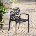 Käsinojalliset tuolit polypropeenia, puutarhaan, baariin Gruvyer Arm Grand Soleil 