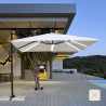 Iso aurinkovarjo terassille led valoilla ja aurinkoenergialla, neliö 3x3 sivumasto, alumiini anti uv Paradise Alennusmyynnit