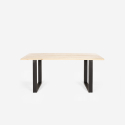 Ruokapöydän pöytä 160x80cm, puinen metalli, suorakaiteen muotoinen Rajasthan 160 Ominaisuudet