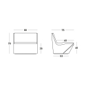 Moderni origami-tyylinen design-nojatuoli kotiin, baareihin ja ravintoloihin Slide Kami Ichi 