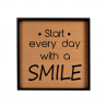 Kuva Lauseet aforismit painettu paneelikehys olohuone 40x40cm Hymyileminen Myynti