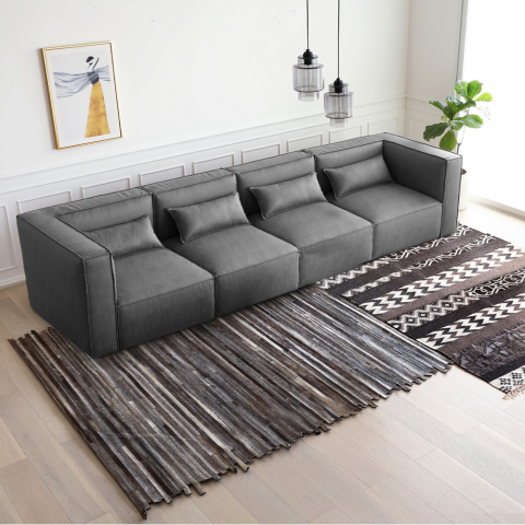 4 -istuttava sohva modulaarinen poikkipinta -ala moderni kankaasta Solv