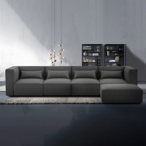 4 -istuttava sohva modulaarinen poikkipinta -ala moderni kangasta pussi Solv