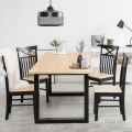 Ruokapöydän pöytä 160x80cm, puinen metalli, suorakaiteen muotoinen Rajasthan 160 Tarjous