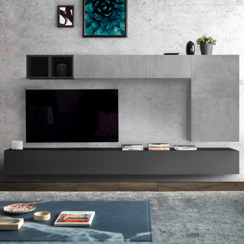 Moderni muotoilu olohuoneen modulaarinen TV-seinäjärjestelmä Infinity 95