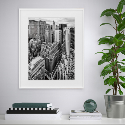 Maalaus valokuvaus painatus kaupunkimaisema mustavalkoinen 40x50cm Variety Grad