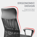 Työtuoli ergonominen nojatuoli verhoiltu hengittävällä kankaalla Adflatus Alennukset