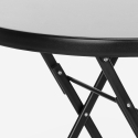 Puutarhapöytä ulko pyöreä taitettava taso lasista 60cm Daiquiri Tarjous