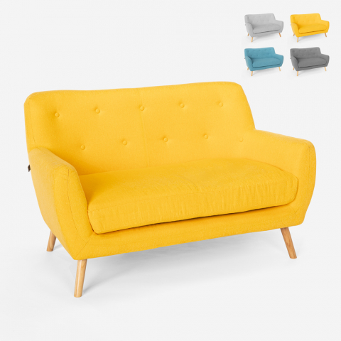 2 -istuttava sohva modernista skandinaavisesta kankaasta Irvine