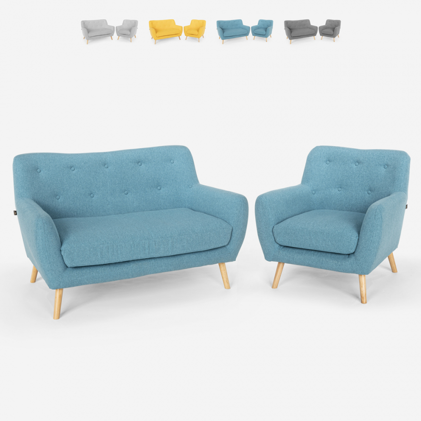 Olohuonesetti nojatuoli ja sohva 2 paikkaa design skandinaavinen puu kangas Algot Alennukset Olohuonesetti nojatuoli ja sohva 2 paikkaa design skandinaavinen puu kangas Algot Alennukset