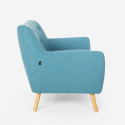 Olohuonesetti nojatuoli ja sohva 2 paikkaa design skandinaavinen puu kangas Algot 