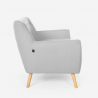 Olohuonesetti nojatuoli ja sohva 2 paikkaa design skandinaavinen puu kangas Algot 
