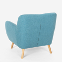 Olohuonesetti nojatuoli ja sohva 2 paikkaa design skandinaavinen puu kangas Algot 