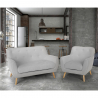 Olohuonesetti nojatuoli ja sohva 2 paikkaa design skandinaavinen puu kangas Algot Myynti