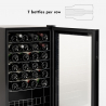 Viinikellari jääkaappi ammattimainen 48 pullolle LED yksi vyöhyke Bacchus XLVIII Luettelo