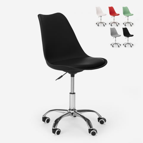 Tuoli design kääntyvä jakkara toimisto säädettävä korkeus pyörät eiffel Octony