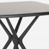 Setti 2 tuolia design musta neliönmuotoinen pöytä 70x70cm moderni Navan Black 