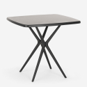 Setti 2 tuolia design moderni neliönmuotoinen pöytä musta 70x70cm Roslin Black 