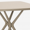 Tuolisetti 2 tuolia design moderni pöytä neliö beige 70x70cm Roslin 