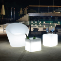 Ulkona LED-valaistu kuutio pöytä 43x43cm baari ravintola Cubo Bò Alennusmyynnit