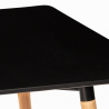 Ruokapöytäsetti 120x80cm musta 4 tuolia design keittiö ravintola baari Genk 
