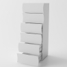 6-laatikkoinen makuuhuoneen design lipasto valkoinen Onda Septet Alennusmyynnit