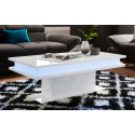 Moderni muotoilu sohvapöytä valkoinen 100x55cm LED-valo Little Big Alennukset