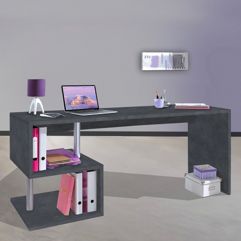 Design työpöytä 180x60cm antrasiitti toimisto moderni Esse 2 Raportti Tarjous