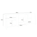 Sideboard keittiö olohuone 220cm 2 lokeroa 3 laatikkoa design liuskekivi Vega Side Alennukset