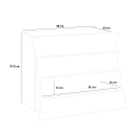 Makuuhuoneen design lipasto 4 laatikkoa kiiltävä valkoinen Arco Draw Alennukset