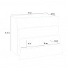Makuuhuoneen design lipasto 4 laatikkoa kiiltävä valkoinen Arco Draw Alennukset