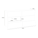 6-laatikkoinen makuuhuoneen lipasto kiiltävä valkoinen Arco Sideboard Alennusmyynnit