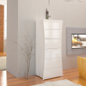 Arco Septet kiiltävä valkoinen 6 laatikollinen makuuhuoneen lipasto lipasto Tarjous