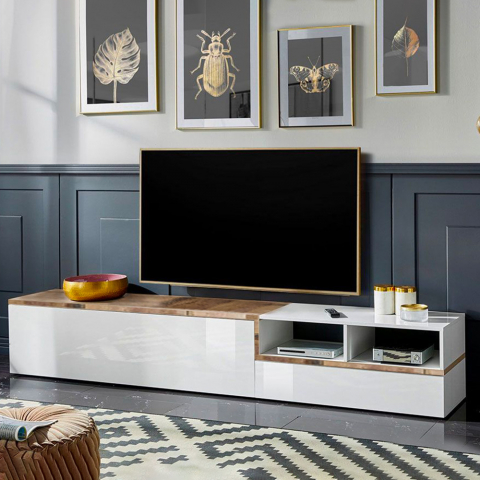 TV-taso design olohuone 2 läppäovea 240cm Zet Kiwey Acero XL