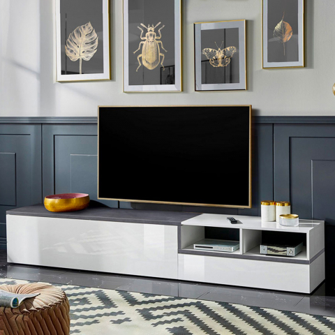 TV-kaappi 240cm olohuone 2 läppäovet design Zet Kiwey Slate XL Tarjous