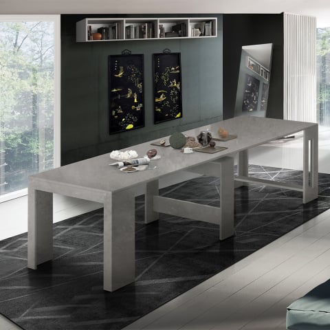 Jatkettava ruokapöytä 90-300x51cm moderni design-konsoli Pratika Bronx