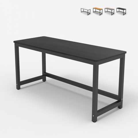 Työpöytä suorakulmainen yläosa 120x60cm moderni musta Bridgeblack 120