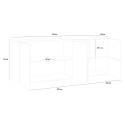 Sideboard Zet Fabrik Ardesia L, 210 cm, 6 ovea, eteinen/ruokasali Malli