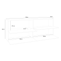 Moderni olkipähkinäkaappi, 4 kippiovea, 210cm Zet Pavin Acero, olohuoneeseen Ominaisuudet