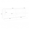 Sivupöytä 4 läppäovea moderni design olohuone 210cm Zet Pavin Maple Zet Pavin Maple Malli