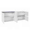 Sideboard Zet Fabrik Ardesia L, 210 cm, 6 ovea, eteinen/ruokasali Alennusmyynnit