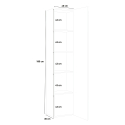 Joy Wardrobe kaappiyksikkö eteiseen, 5-osainen, kiiltävä valkoinen design Varasto