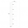 Joy Wardrobe kaappiyksikkö eteiseen, 5-osainen, kiiltävä valkoinen design Varasto