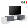 TV-taso 190 cm, 4 ovea, 2 hyllyä, moderni muotoilu, Pillon Ardesia XL Myynti