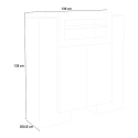Vitriini 2 ovinen lipasto moderni design olohuone Pillon Trivum Maple Luettelo