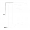 Vitriini 2 ovinen lipasto moderni design olohuone Pillon Trivum Maple Luettelo