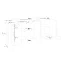 Sideboard 6 ovinen keittiö olohuone 210cm design Pillon Fabrik Maple Luettelo