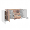 Sivupöytä 210cm sivupöytä 4 ovea 3 laatikkoa moderni muotoilu Pillon Lawe Maple Alennusmyynnit