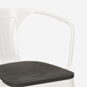 pöytäsetti teollinen valkoinen 80x80cm 4 tuolia puu century wood white 
