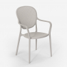 Pöytäsetti pyöreä beige 80 cm 2 tuolia design moderni ulos Valet 